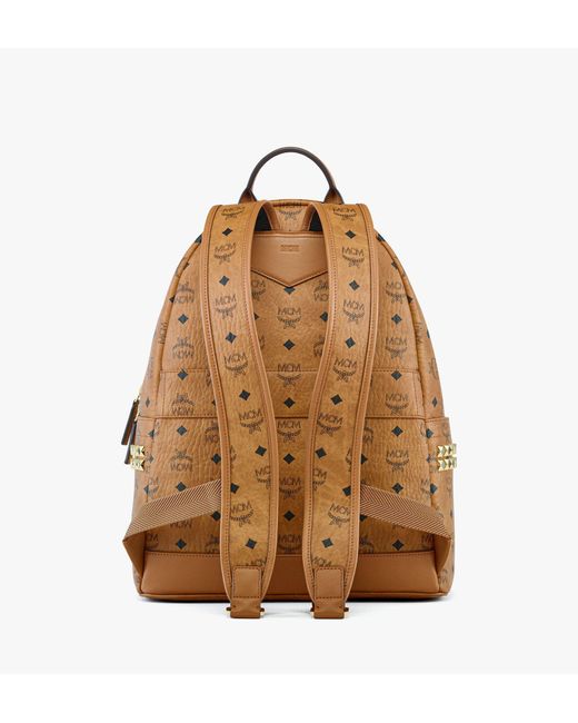 MCM Metallic Stark Side Studs Backpack In Bandana Visetos for men
