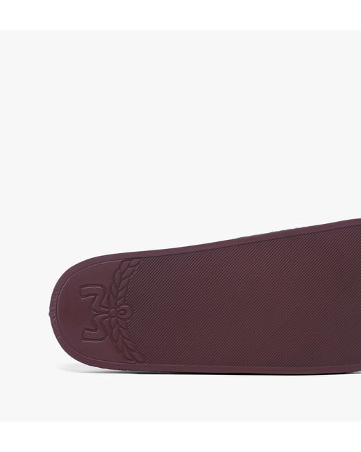 MCM Purple Monogram Print Rubber Slides