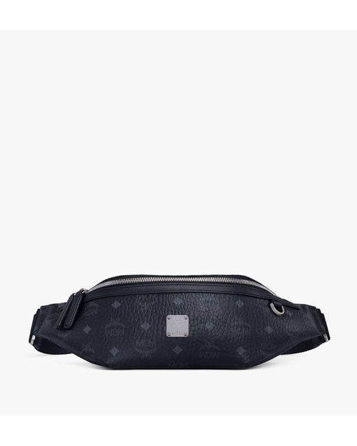 MCM Blue Bum Bag In Visetos for men