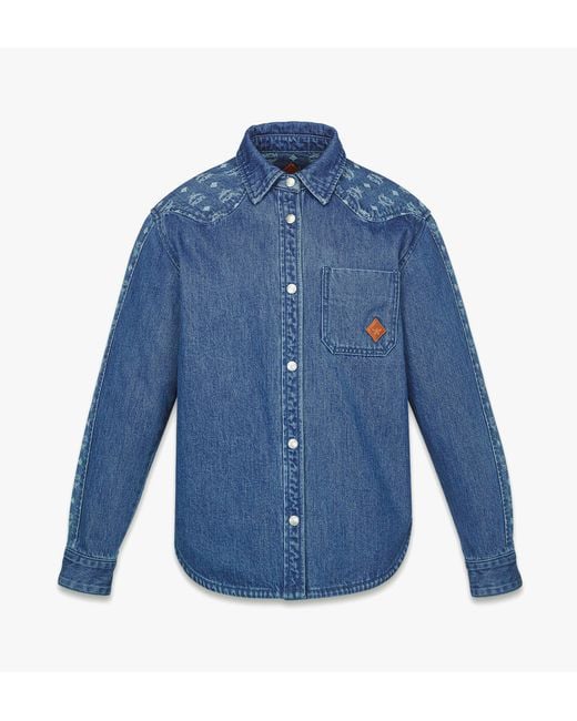 MCM Blue Monogram Jacket