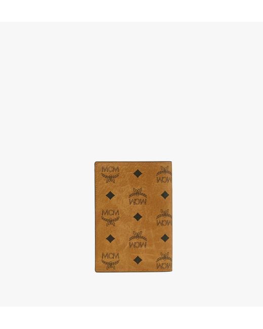 MCM Natural Ottomar Passport Holder In Visetos for men