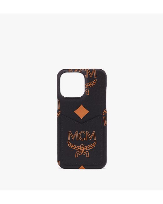 MCM Black Iphone 15 Pro Max Case In Maxi Visetos for men