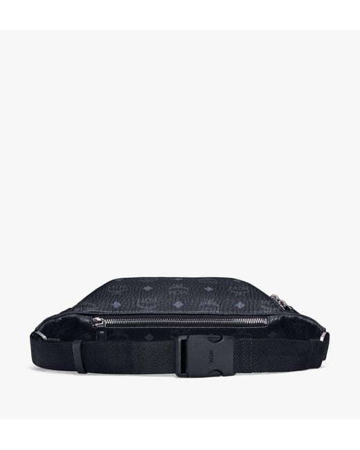 MCM Blue Bum Bag In Visetos for men