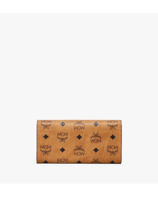 MCM Brown Tracy Wallet On Chain In Visetos