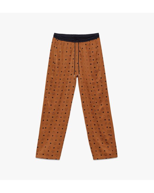 MCM Brown Classic Logo Silk Pajama Pants for men
