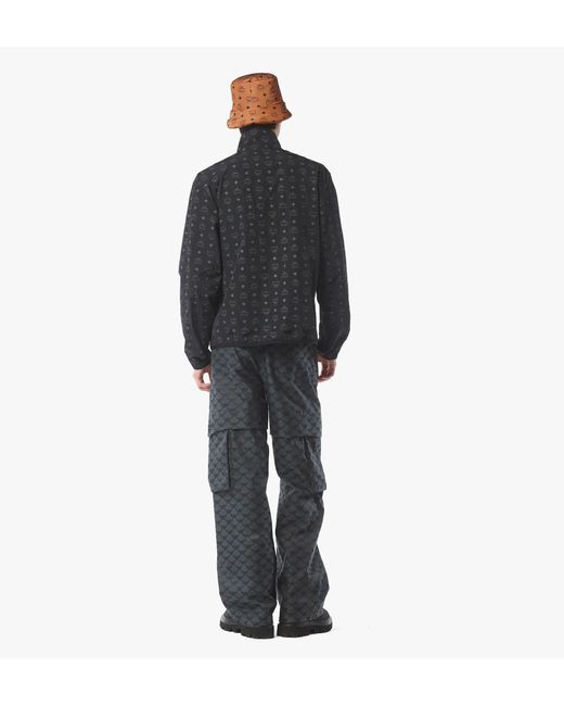 MCM Black Reversible Monogram Print Windbreaker In Econyl for men