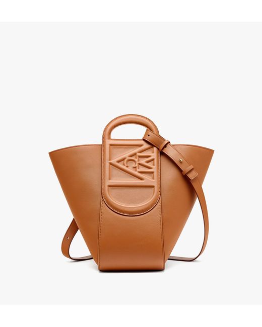 MCM Mode Travia Tote In Spanish Nappa Leather in Brown Lyst