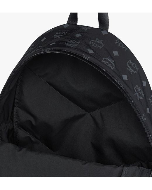 MCM Black Stark Packable Backpack for men