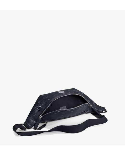 MCM Blue Bum Bag In Visetos for men