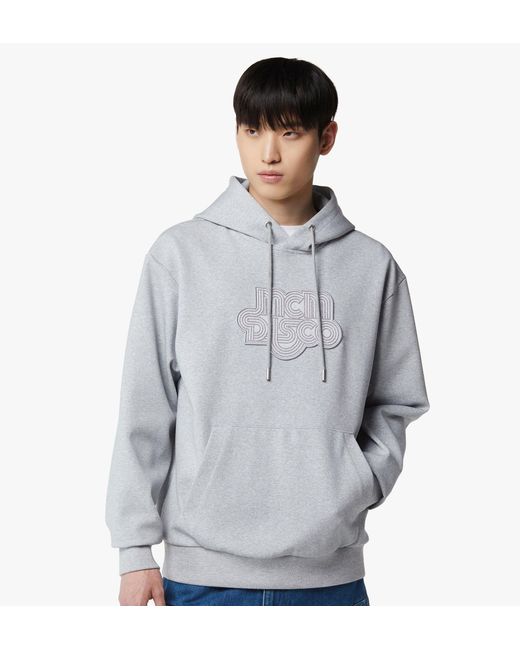 MCM Gray Disco Patch Ponte Hoodie for men