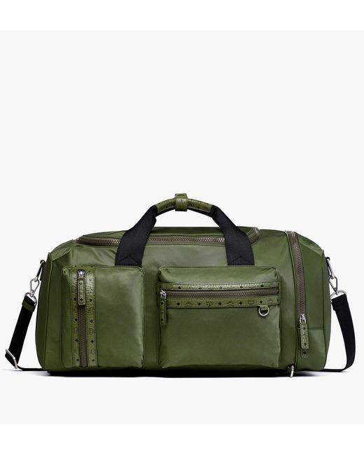 MCM Green Ottomar Weekender Backpack In Econyl And Leather for men