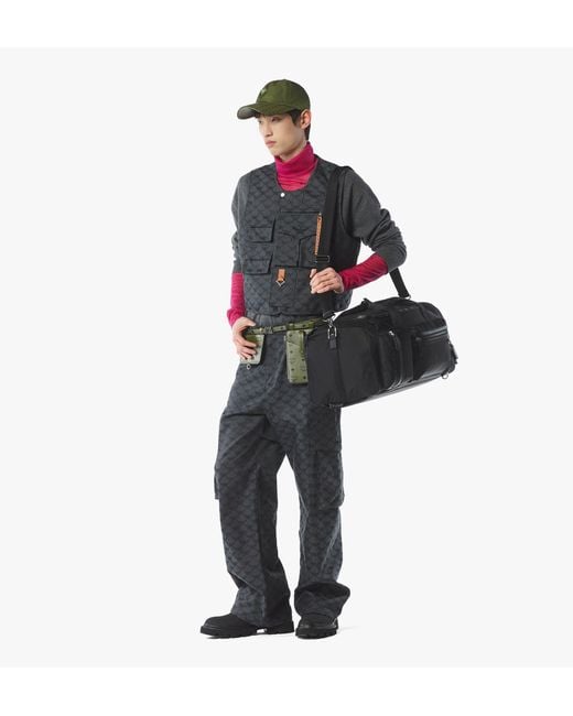 MCM Black Ottomar Weekender Backpack In Econyl And Leather for men