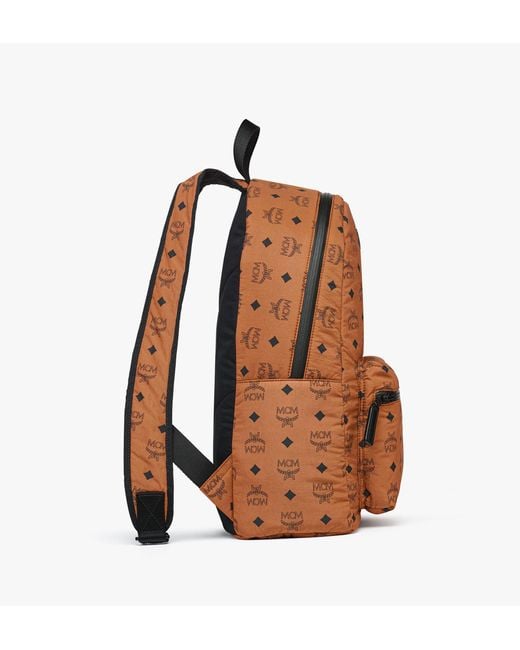MCM Brown Stark Packable Backpack In Monogram Nylon for men