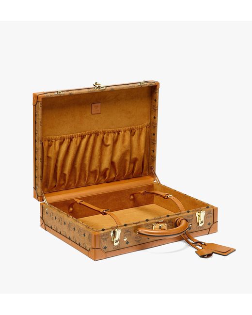 MCM Brown Suitcase In Visetos