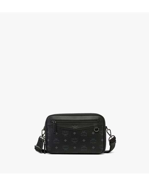 MCM Black Diamond Camera Bag In Visetos for men