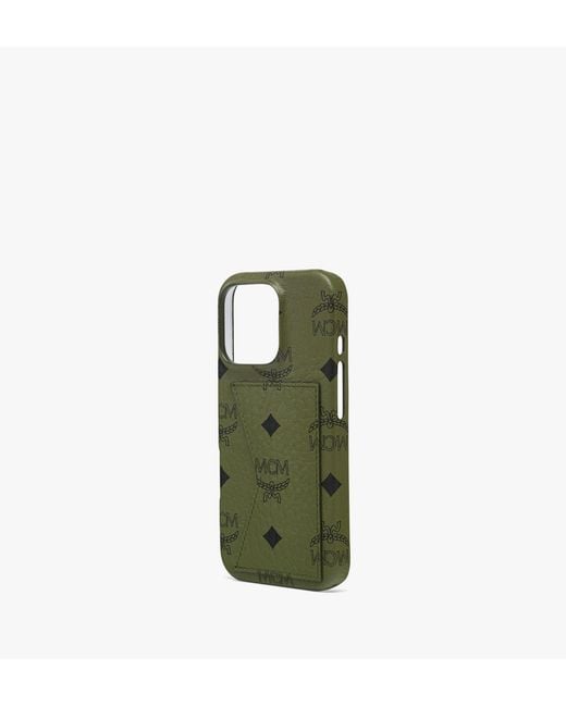 MCM Green Iphone 16 Pro Case for men