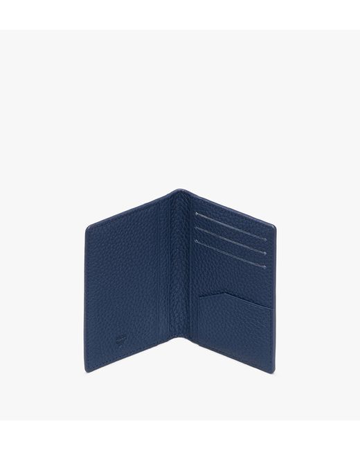 MCM Tivitat Two-fold Card Wallet In Monogram Leather in Navy Blue (Blue) for Men - Lyst