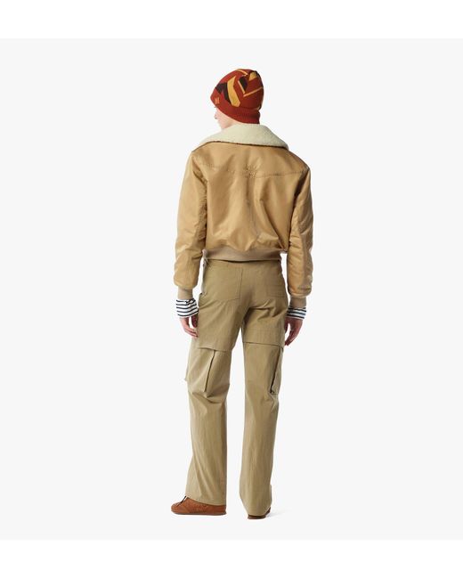MCM Natural Aviator Jacket In Shearling And Econyl