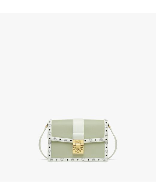 MCM Tracy Shoulder Bag In Leather Visetos Mix in White Lyst