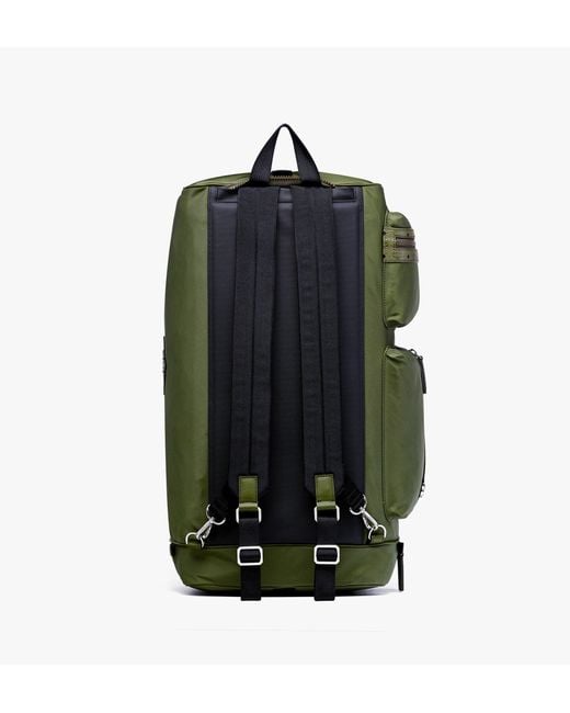 MCM Green Ottomar Weekender Backpack In Econyl And Leather for men