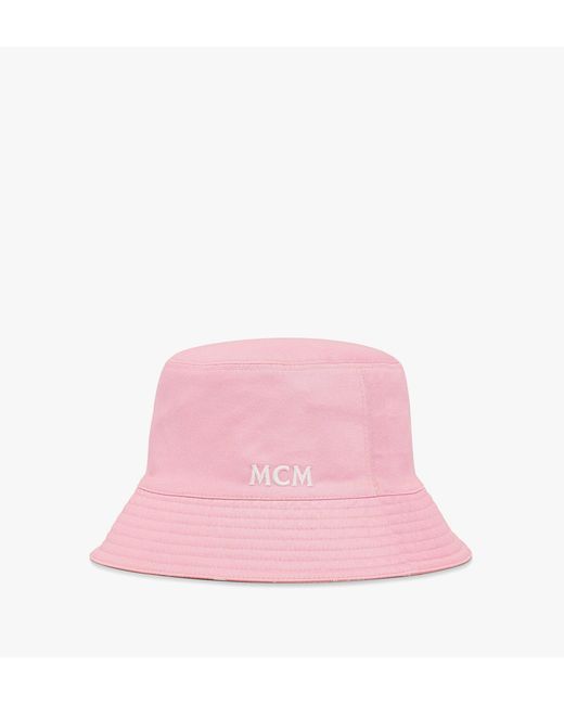 MCM Pink Reversible Bucket Hat
