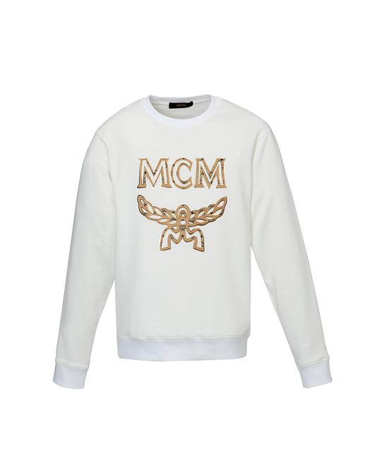 MCM White Logo Sweatshirt for men