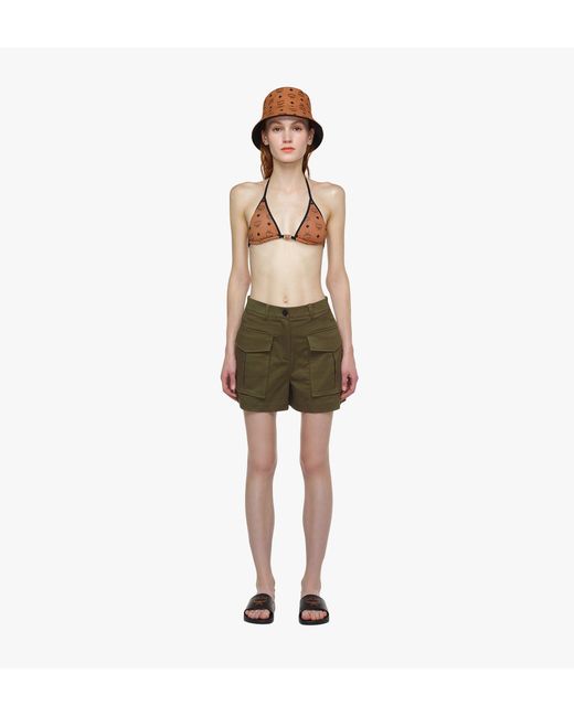 MCM Brown Monogram Print Swimsuit