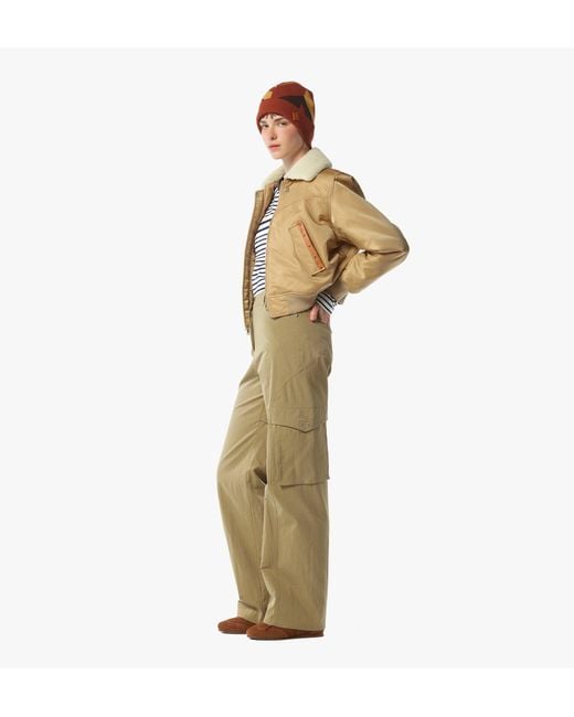MCM Natural Aviator Jacket In Shearling And Econyl
