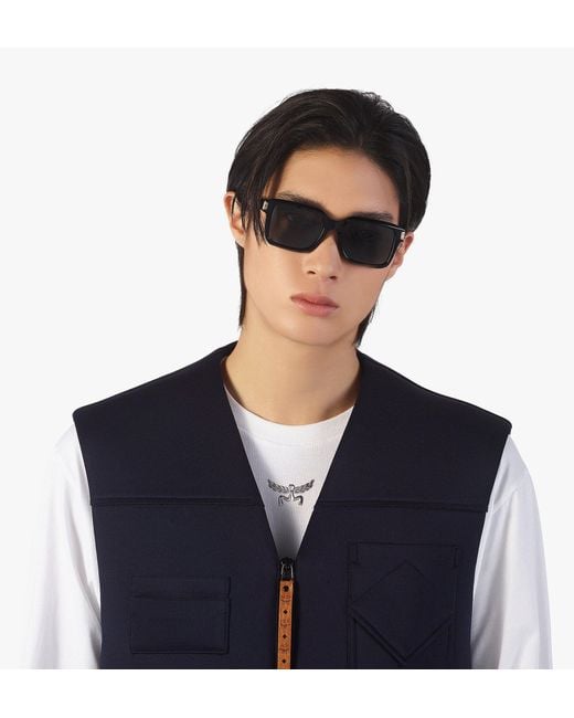 MCM Blue Oversized Square Sunglasses for men