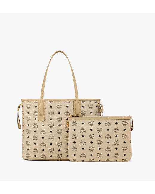 MCM Metallic Reversible Liz Shopper In Visetos