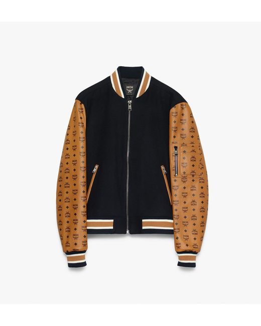 MCM Blue Logo Bomber Jacket for men