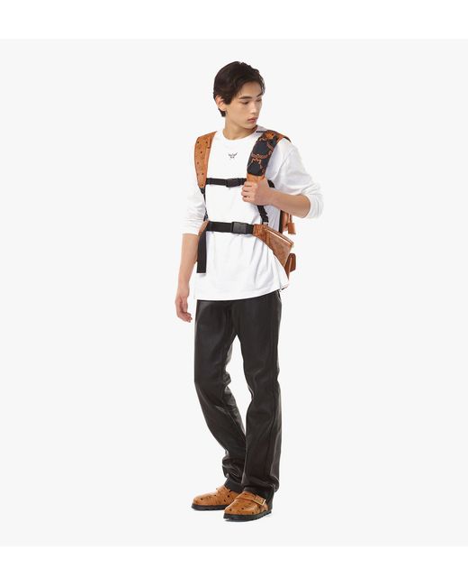 MCM Brown Aren Multi-backpack In Visetos for men