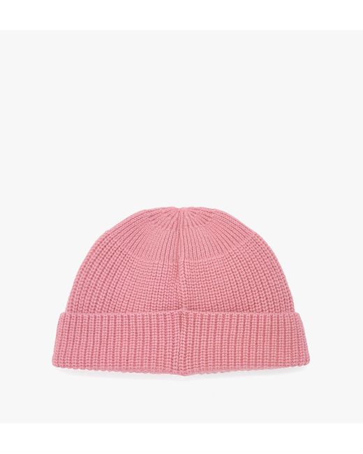 MCM Pink Essential Wool Beanie for men