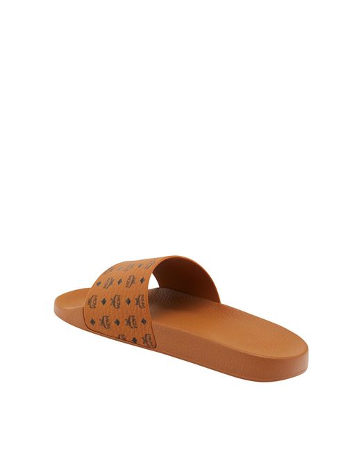 women's monogram print rubber slides