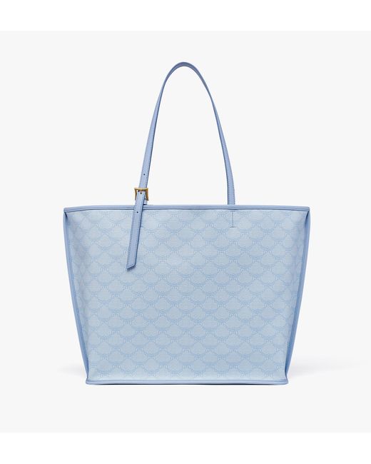 MCM Blue Himmel Shopper In Lauretos