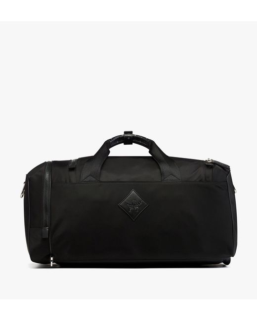 MCM Black Ottomar Weekender Backpack In Econyl And Leather for men