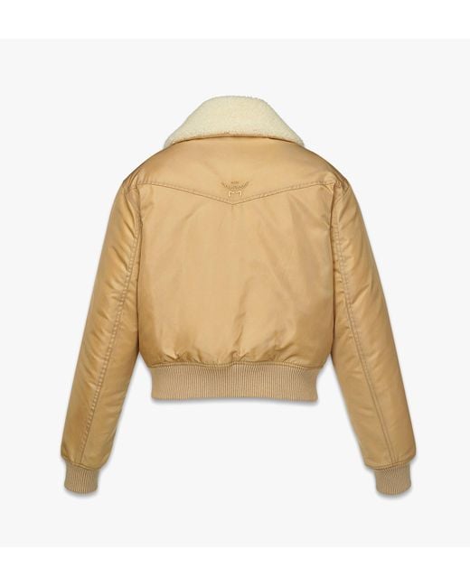 MCM Natural Aviator Jacket In Shearling And Econyl