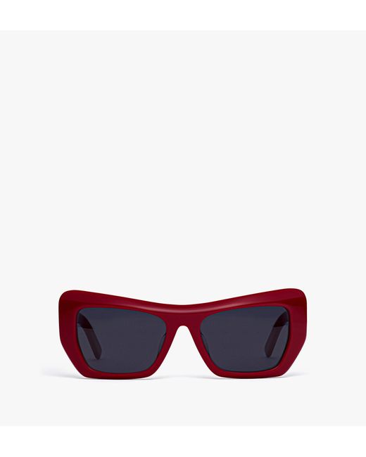 MCM Red Unisex Square Sunglasses