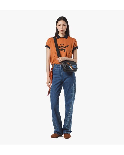 MCM Blue Aren Crossbody In Rocket Visetos for men