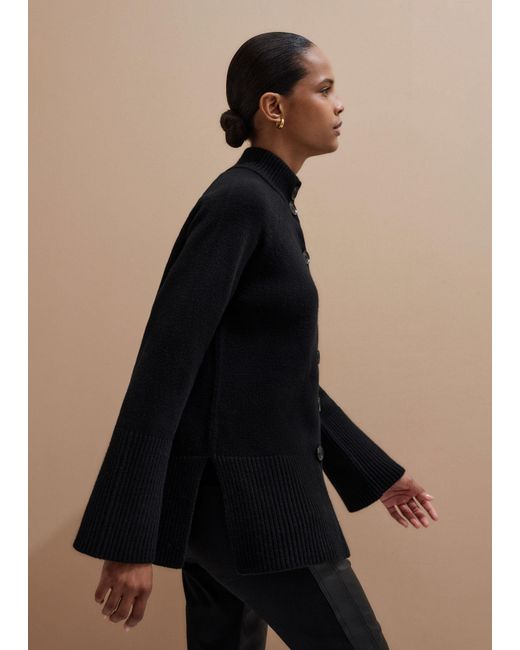 ME+EM Black Button-Through Longline Cardigan