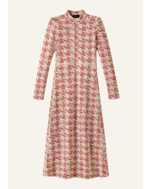 ME+EM Pink Travel Tweed Midi Dress