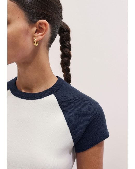 ME+EM Blue Ultimate Raglan Tee Light
