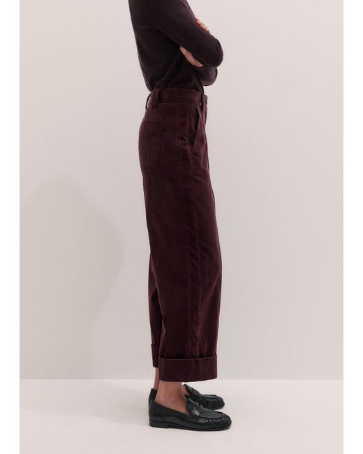 ME+EM Purple Straight Crop Pant