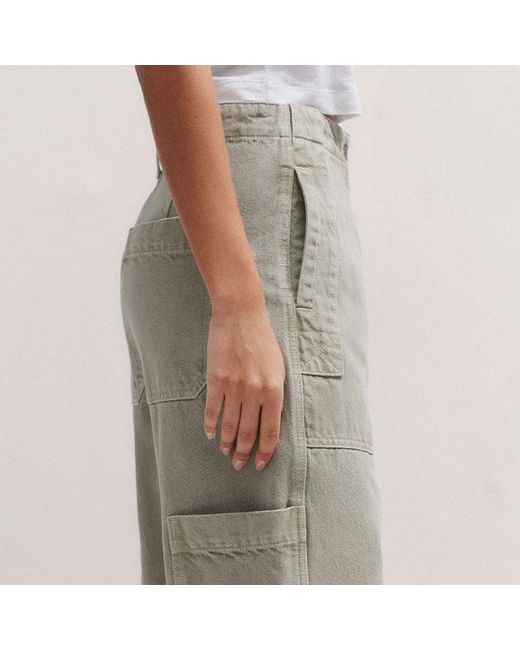 ME+EM Green Cotton Engineered Pant