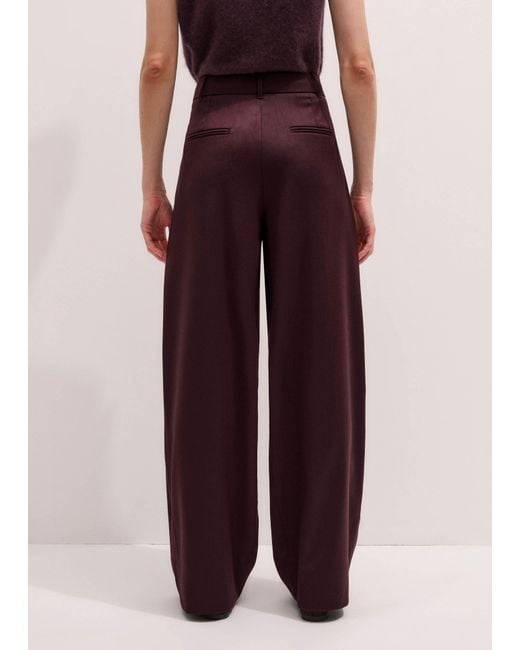 ME+EM Purple Luxe Relaxed Taper Trouser