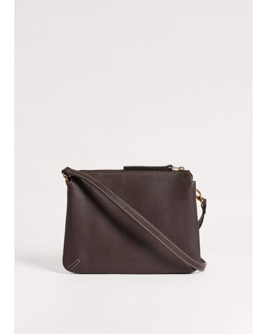 ME+EM Gray Double Pouch Crossbody