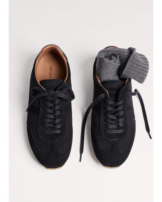 ME+EM Black Retro Runner Sneaker