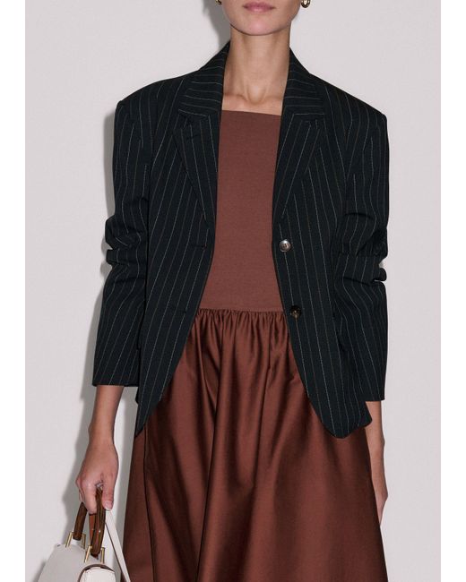 ME+EM Brown Boat Neck Fit And Flare Maxi Dress + Tie