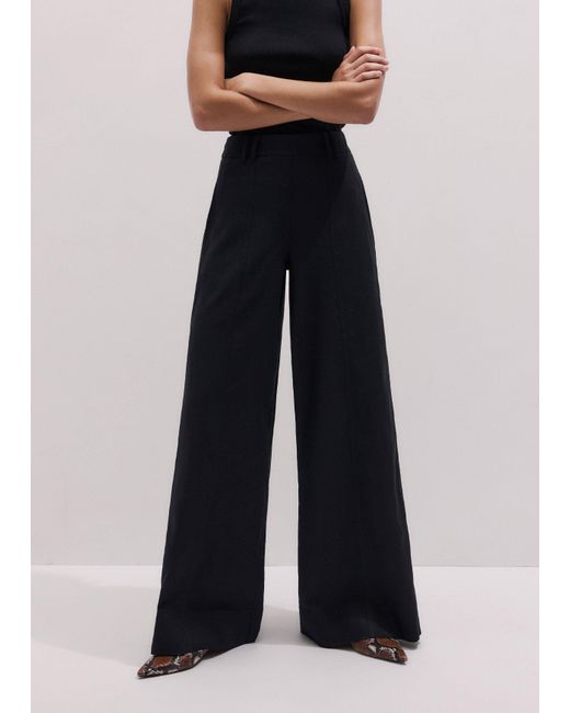 ME+EM Blue Wide-Leg Pant