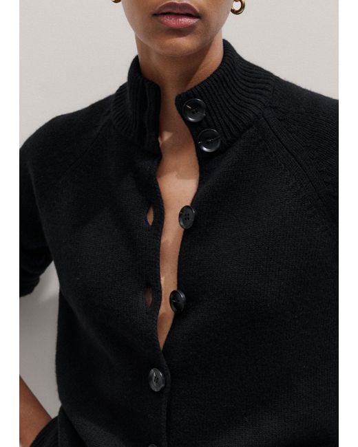 ME+EM Black Button-Through Longline Cardigan